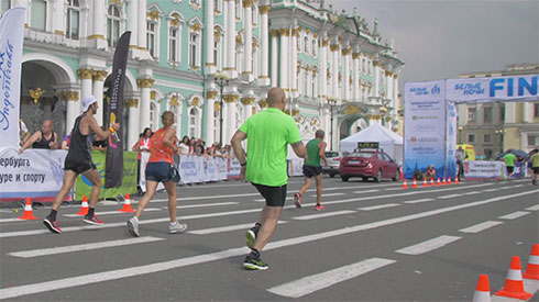 Cuatro valientes en la Maratón de San Petersburgo